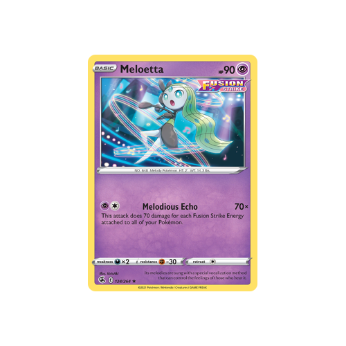 Meloetta Rare 124/264 Fusion Strike Singles