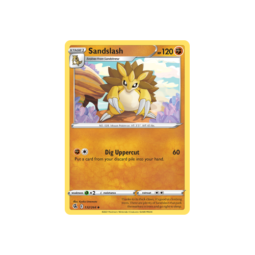 Sandslash Uncommon 132/264 Fusion Strike Singles