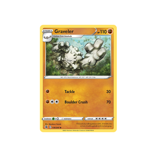 Graveler Uncommon 136/264 Fusion Strike Singles