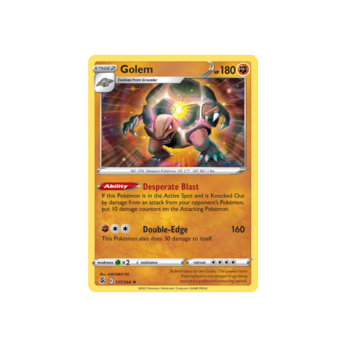 Golem Rare 137/264 Fusion Strike Singles