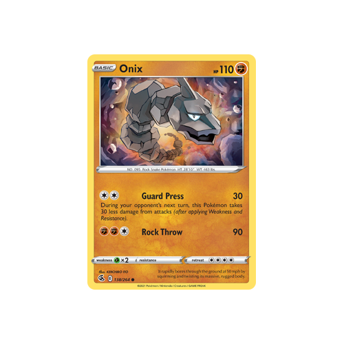 Onix Common 138/264 Fusion Strike Singles