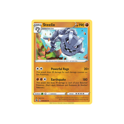 Steelix Holo Rare 139/264 Fusion Strike Singles