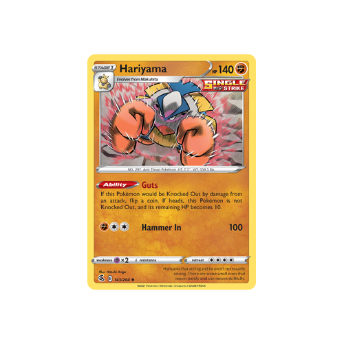 Hariyama Uncommon 143/264 Fusion Strike Singles