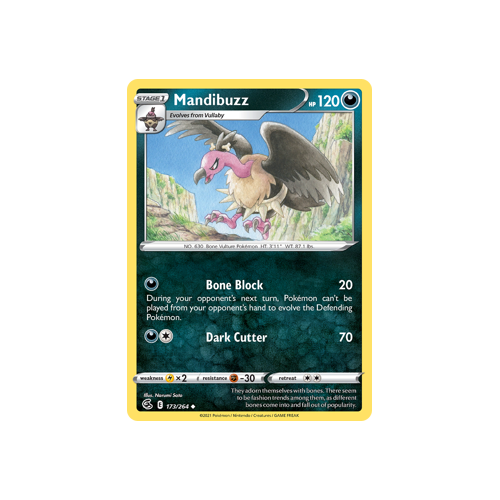 Mandibuzz Uncommon 173/264 Fusion Strike Singles