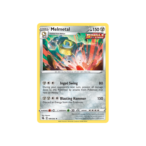 Melmetal Holo Rare 189/264 Fusion Strike Singles