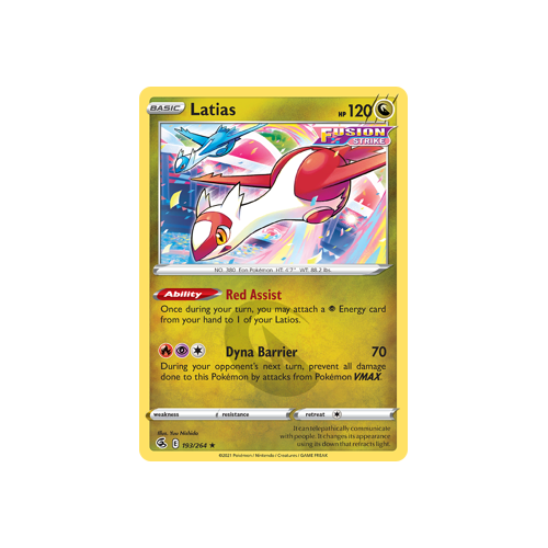 Latias Rare 193/264 Fusion Strike Singles