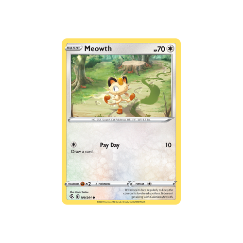 Meowth Common 199/264 Fusion Strike Singles