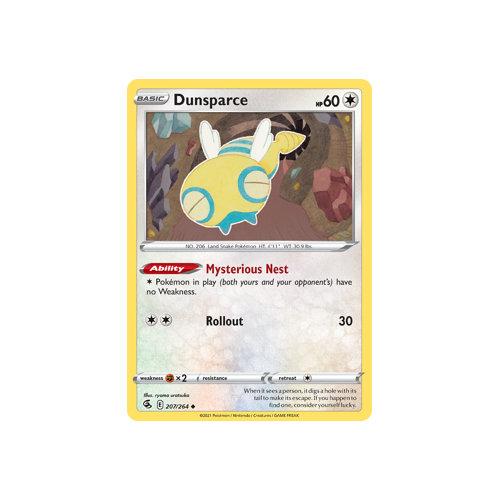 Dunsparce Uncommon 207/264 Fusion Strike Singles