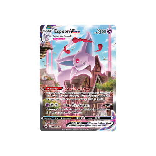 Espeon VMAX (Alternate Art Secret) Secret Rare 270/264 Fusion Strike Singles