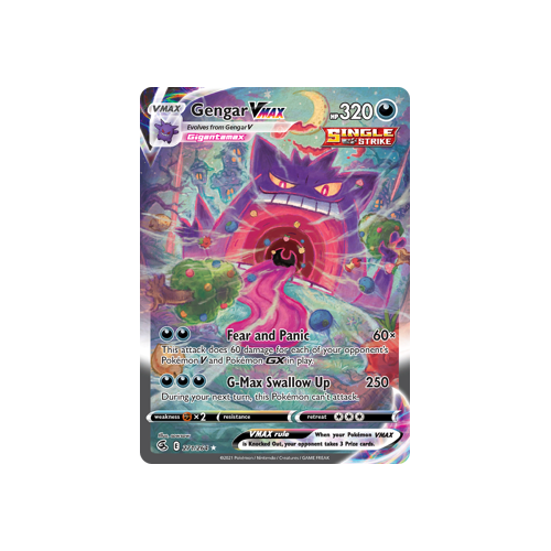 Gengar VMAX (Alternate Art Secret) Secret Rare 271/264 Fusion Strike Singles