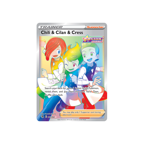 Chili & Cilan & Cress (Secret) Secret Rare 273/264 Fusion Strike Singles
