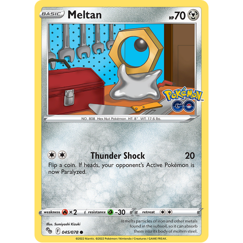 Meltan 045/078 Common Pokemon Go Pokemon Card Single
