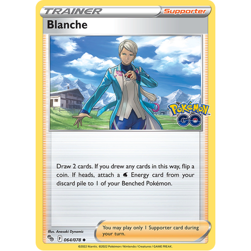 Blanche 064/078 Uncommon Pokemon Go Pokemon Card Single