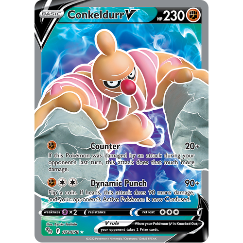 Conkeldurr V (Full Art) 073/078 Ultra Rare Pokemon Go Pokemon Card Single