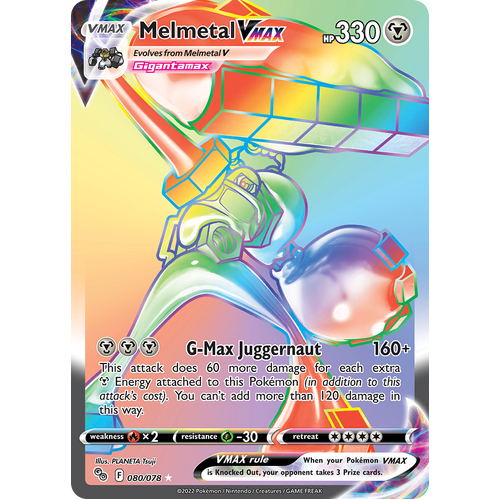 Melmetal VMAX (Secret) 080/078 Secret Rare Pokemon Go Pokemon Card Single