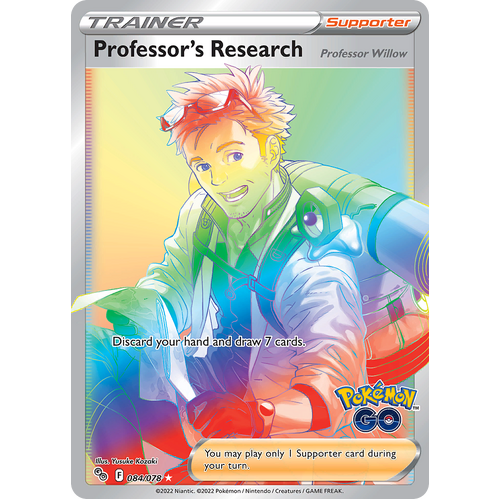 Professor's Research (Secret) 084/078 Secret Rare Pokemon Go Pokemon Card Single