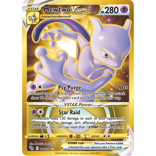 Mewtwo VSTAR (86) (Secret) 086/078 Secret Rare Pokemon Go Pokemon Card Single