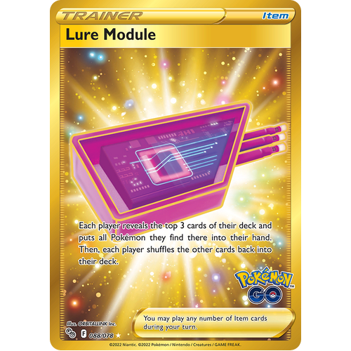 Lure Module (Secret) 088/078 Secret Rare Pokemon Go Pokemon Card Single