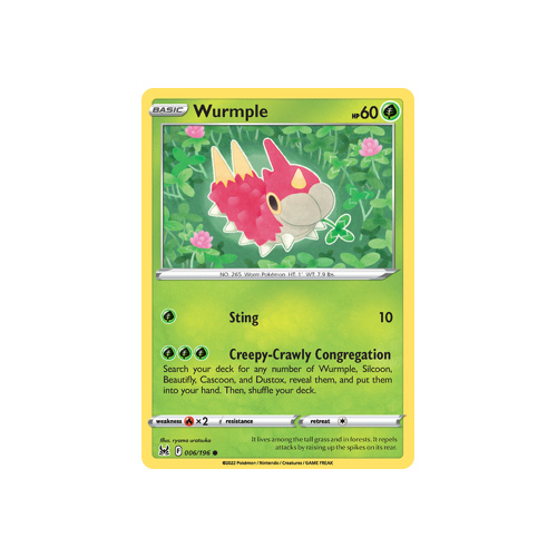 Wurmple 006/196 Common Lost Origin Single