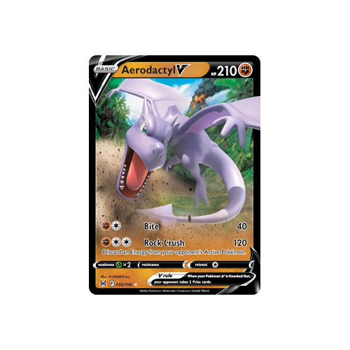 Aerodactyl V 092/196 Ultra Rare Lost Origin Single