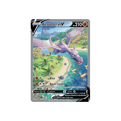 Aerodactyl V (Alternate Full Art) 180/196 Ultra Rare Lost Origin Single