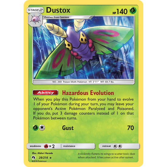 Dustox (28/214) Lost Thunder