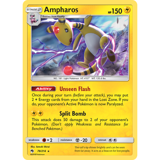 Ampharos (78/214) Lost Thunder