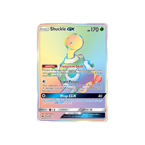 Shuckle-GX Hyper Secret Rare (215/214) Lost Thunder