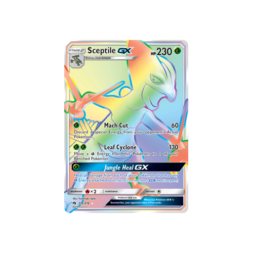 Sceptile GX Hyper Secret Rare (216/214) Lost Thunder