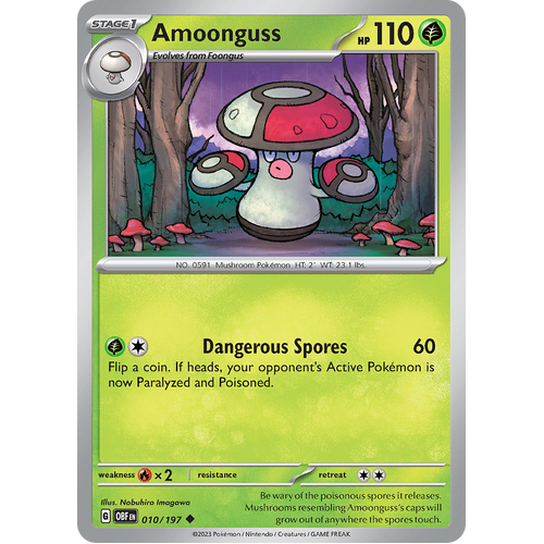 Amoonguss 010/197 Uncommon Scarlet & Violet Obsidian Flames Card