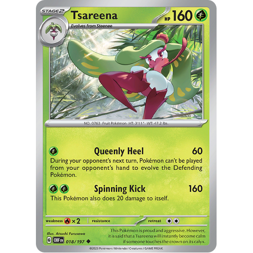 Tsareena 018/197 Uncommon Scarlet & Violet Obsidian Flames Card