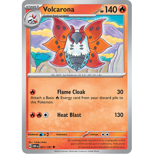 Volcarona 041/197 Uncommon Scarlet & Violet Obsidian Flames Card
