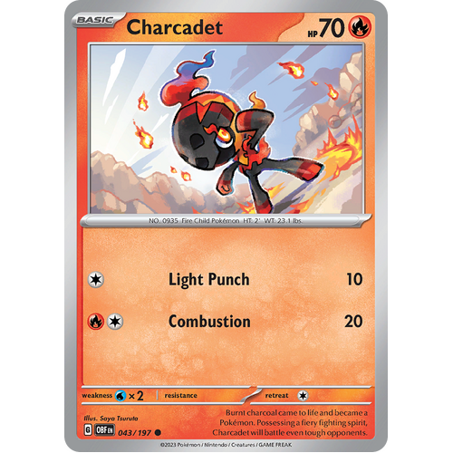 Charcadet 043/197 Common Scarlet & Violet Obsidian Flames Card