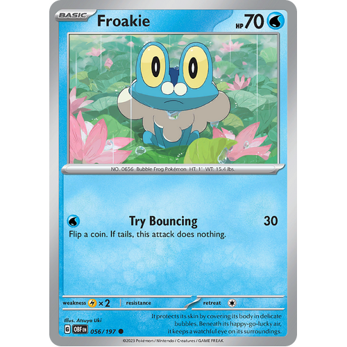 Froakie 056/197 Common Scarlet & Violet Obsidian Flames Card