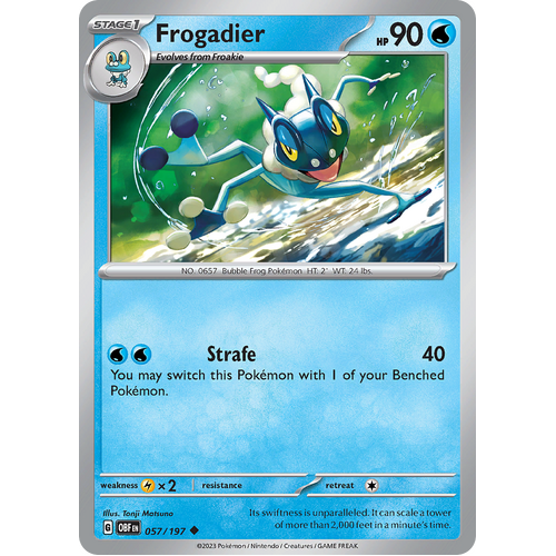 Frogadier 057/197 Uncommon Scarlet & Violet Obsidian Flames Card