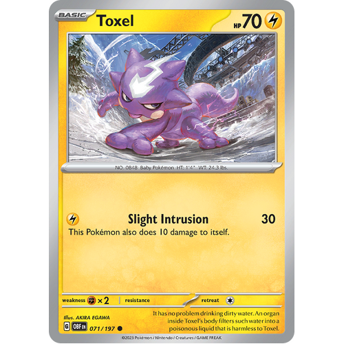 Toxel 071/197 Common Scarlet & Violet Obsidian Flames Card