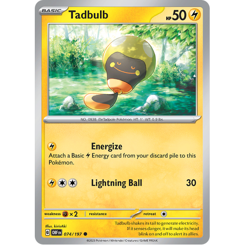 Tadbulb 074/197 Common Scarlet & Violet Obsidian Flames Card