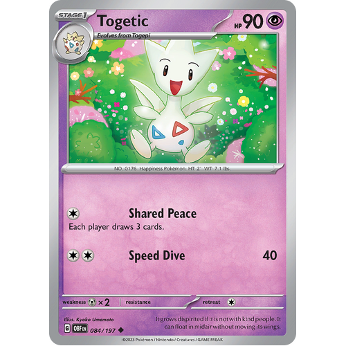 Togetic 084/197 Uncommon Scarlet & Violet Obsidian Flames Card