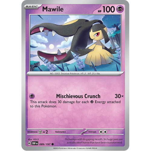 Mawile 089/197 Common Scarlet & Violet Obsidian Flames Card