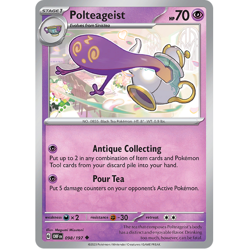 Polteageist 098/197 Uncommon Scarlet & Violet Obsidian Flames Card