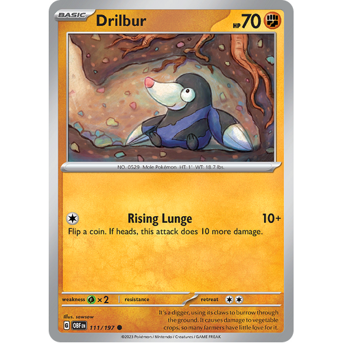 Drilbur 111/197 Common Scarlet & Violet Obsidian Flames Card