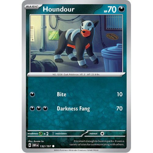 Houndour 132/197 Common Scarlet & Violet Obsidian Flames Card