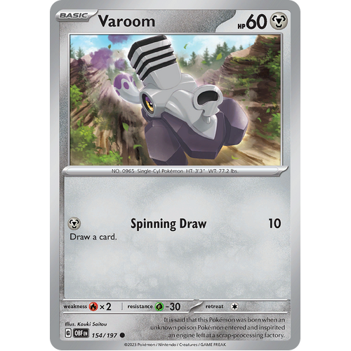 Varoom 154/197 Common Scarlet & Violet Obsidian Flames Card