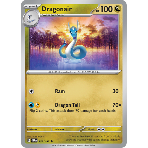 Dragonair 158/197 Uncommon Scarlet & Violet Obsidian Flames Card