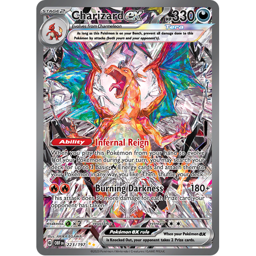 Charizard ex 223/197 Special Illustration Rare Scarlet & Violet Obsidian Flames Card