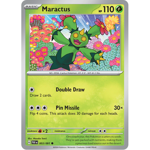 Maractus 003/091 Common Scarlet & Violet Paldean Fates Single Card