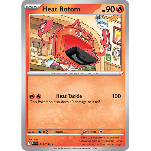 Heat Rotom 013/091 Holo Rare Scarlet & Violet Paldean Fates Single Card