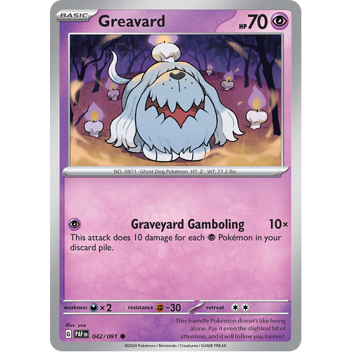 Greavard 042/091 Common Scarlet & Violet Paldean Fates Single Card