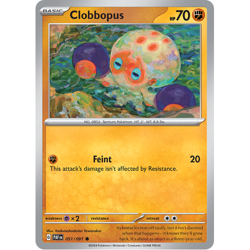 Clobbopus 051/091 Common Scarlet & Violet Paldean Fates Single Card