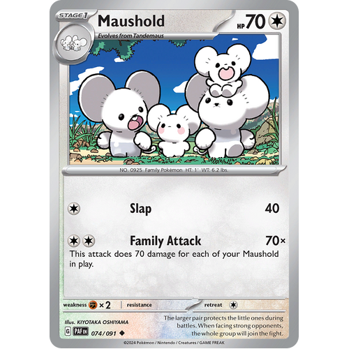 Maushold 074/091 Uncommon Scarlet & Violet Paldean Fates Single Card